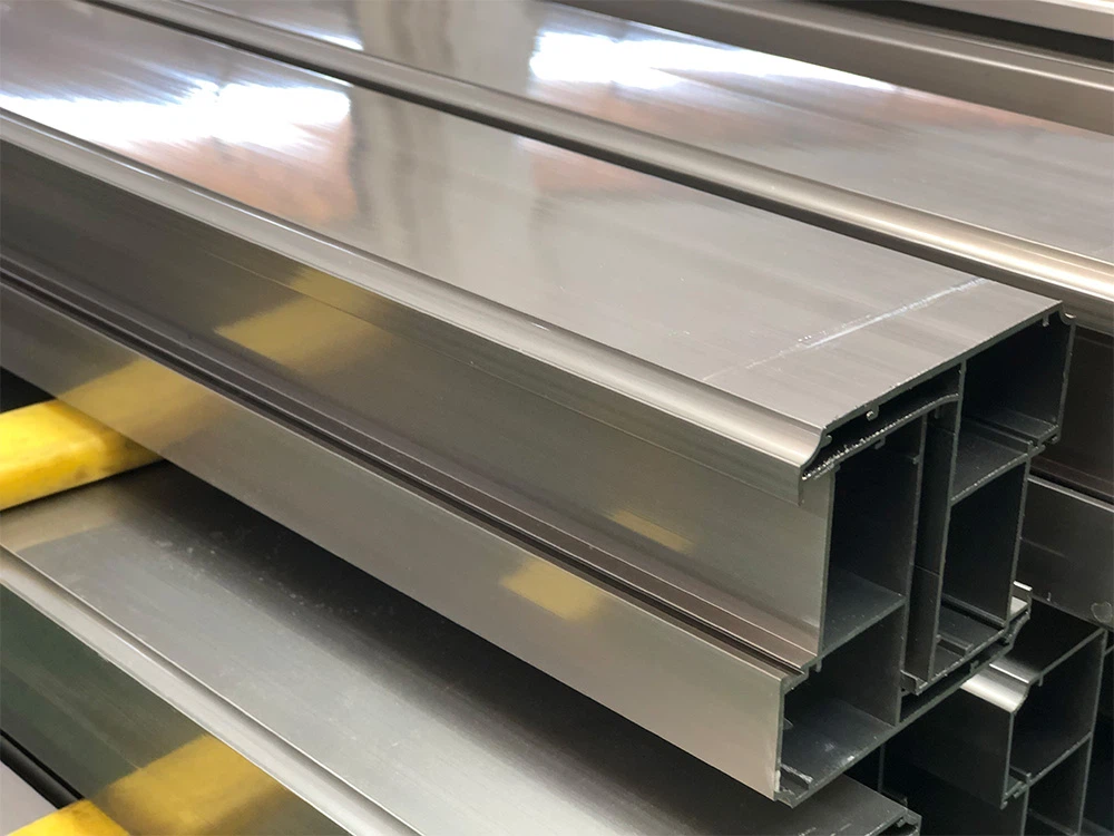 Anodized Champagne aluminium color matte anopdized sand blasting 6063 alloy extrusion profiles2