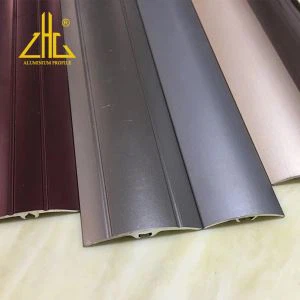 Lantai sampanye matte dan karpet ubin parket tangga memangkas profil aluminium transisi