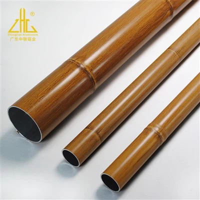 Pipa Aluminium Bambu Butir Kayu